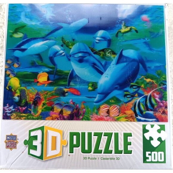 Along The Reef 500 Piece 3D Jigsaw Puzzle Michael Alan Searle by Master Pieces - Picture 1 of 4